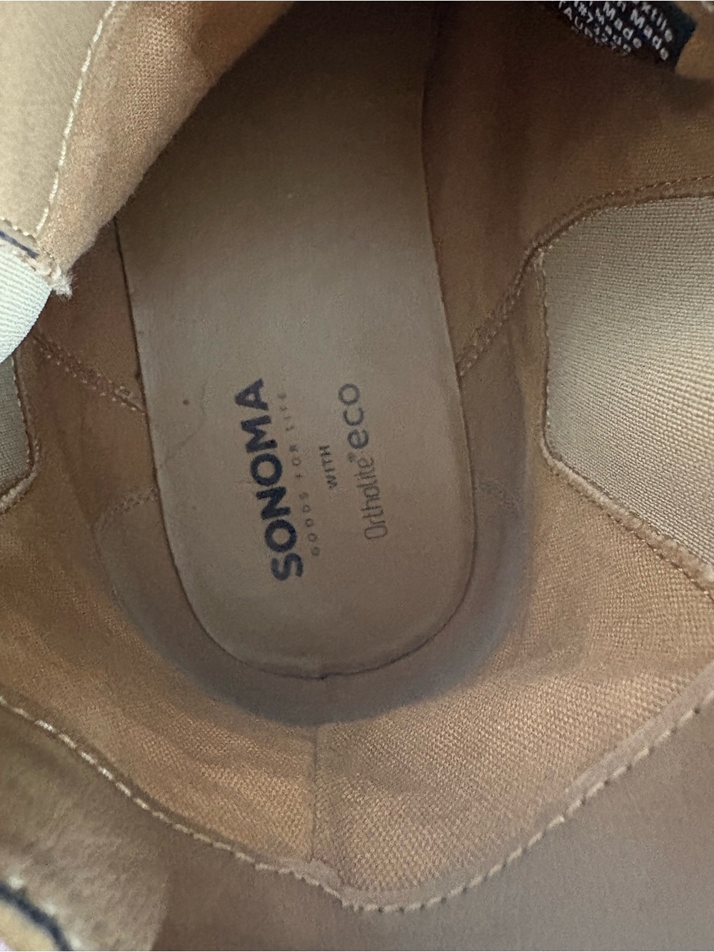 Sonoma Men's Suede Chelsea Boots in Tan - Picture 4 of 5